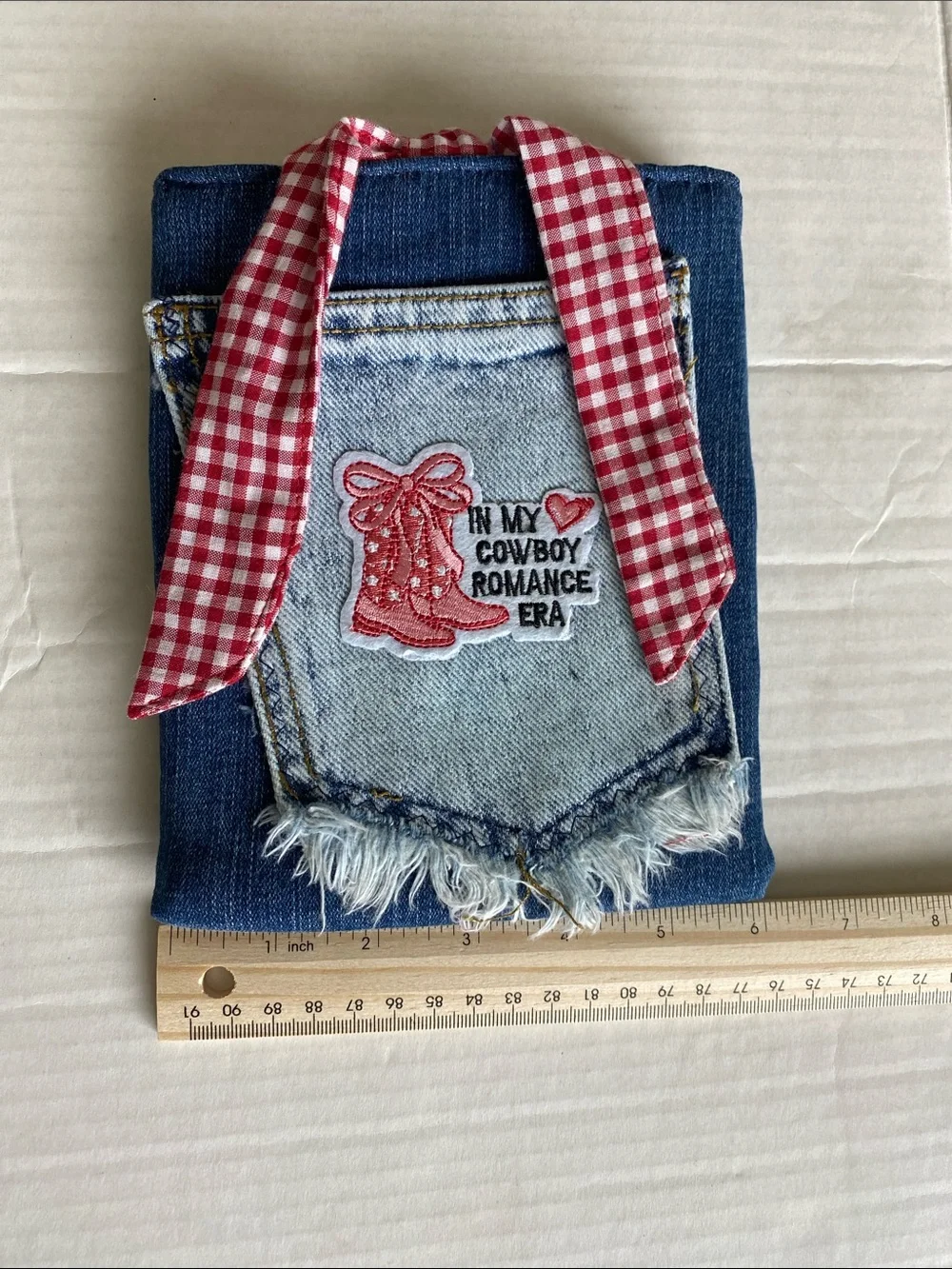 Paperwhite Kindle Cover Sleeve Upcycled Denim With Patch And Tie String
